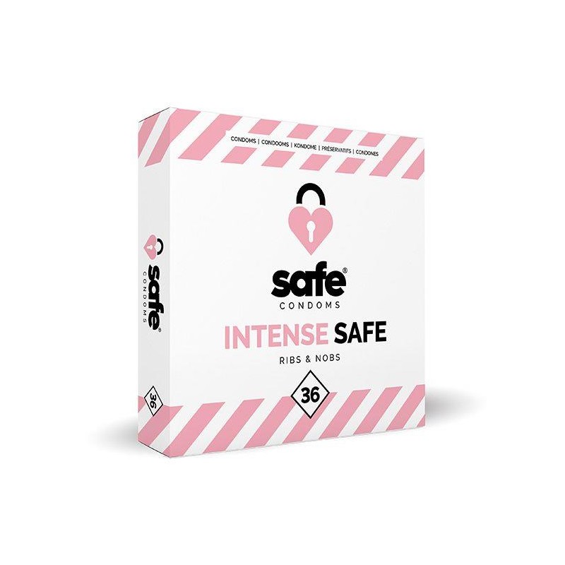 SAFE - Condoms Intense Safe Ribs & Nobs (36 pcs)